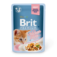 Brit Premium Chicken Fillets in Gravy märgtoit kassipoegadele, 85 g