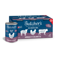 Butcher’s Original konserv koertele veis/lammas/kana, 400g x 6 tk